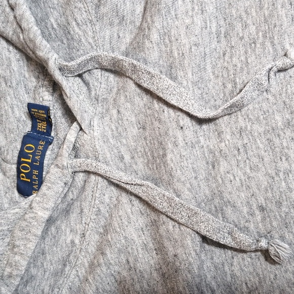 Polo Ralph Lauren Jersey Knit Pullover Hoodie Size 2XLT in Heathered Gray - Picture 3 of 8